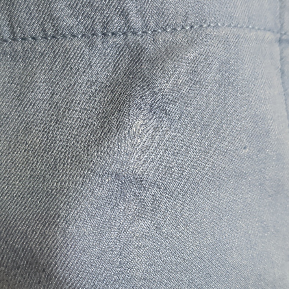 MAEVE ANTHROPOLOGIE the colette crop pant linen blend in blue - size 22W - Picture 9 of 11